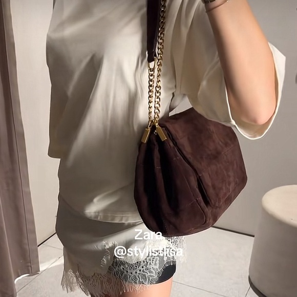 ZARA LEATHER SHOULDER BAG - Picture 12 of 16